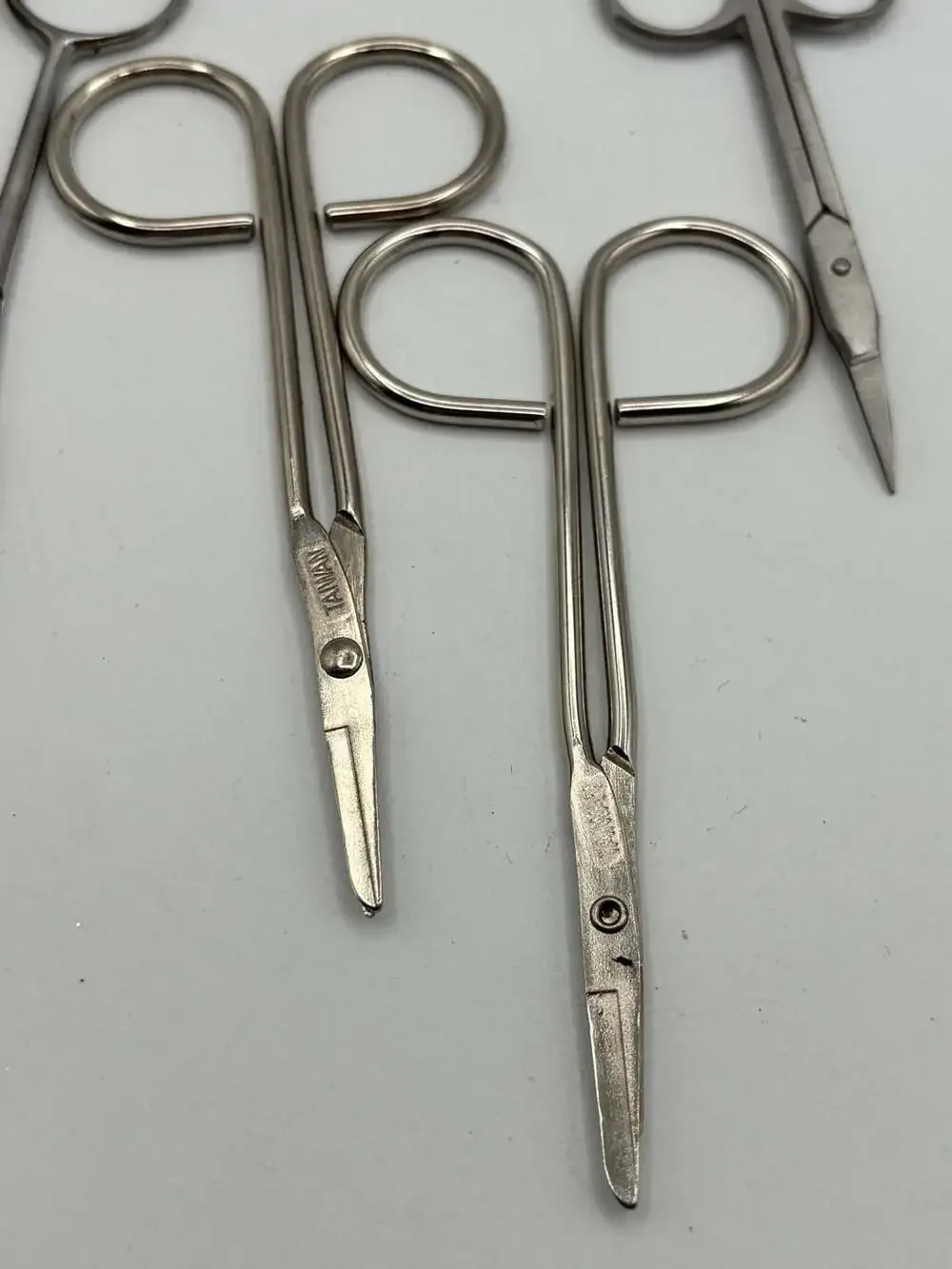 Lot of 5 Vintage Small Stainless Steel Scissors and Sewing Craft Notions